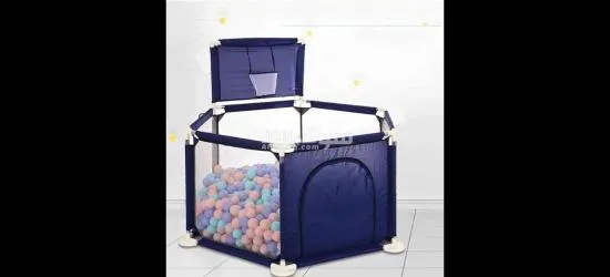 ✨S✨،Parc de jeux et barrière de sécurité avec Panier de Basket et 30 balles - 3