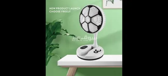 مروحة طاولة قابلة للطي على شكل طاولة كرة قدم مقاس 32×17 سم   . - 4