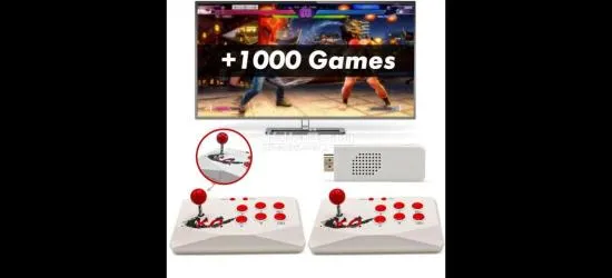 وحدة تحكم ألعاب Arcade مدمجة في أكثر من 1000 لعبة مع وحدتي تحكم - 8